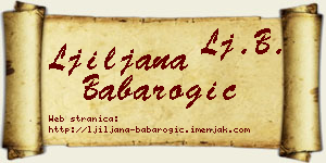 Ljiljana Babarogić vizit kartica